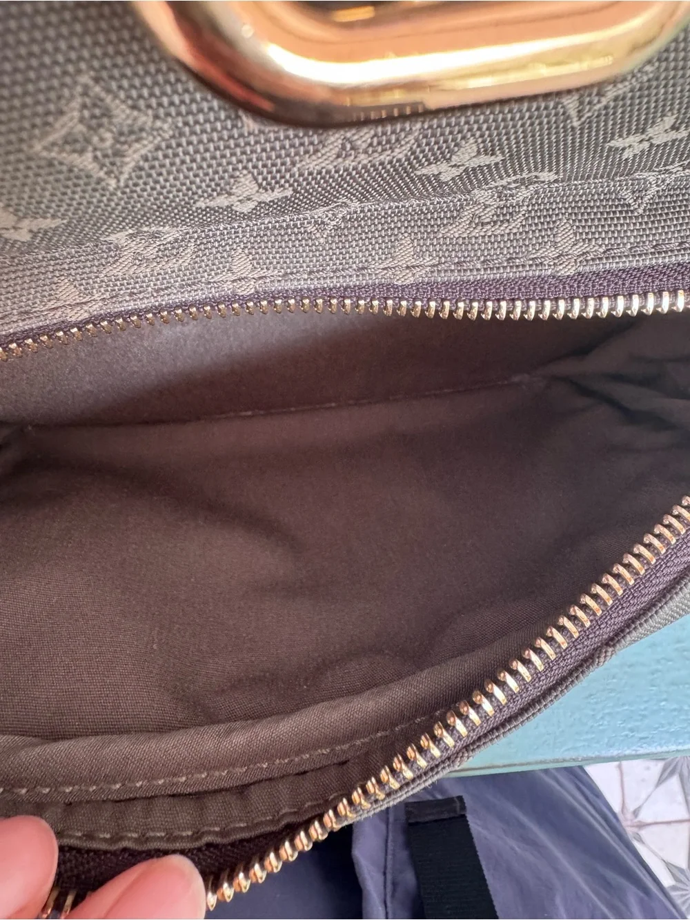 Vintage Louis Vuitton Monogram Mini Lin Montaoursis Backpack.